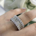 14K White Gold Diamond Ring – 3.58CT Total Diamonds | WB234