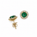 14K Yellow Gold Emerald & Diamond Earrings — 2.48ct Emeralds, 1.20ct Diamonds EMER030 NTJJ