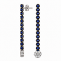 18K White Gold 1.20 Ct Sapphire & 0.65 Ct Diamond Drop Earrings