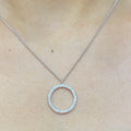 14K White Gold 1.00ct Diamond pendant “Circle of Life” ZTJ