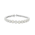 14K White Gold 7.00ct Oval Diamond Halo Bracelet – 7.00CT DB133 AIJJ