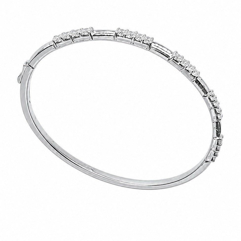 14K White Gold Diamond Bangle Bracelet – 0.70CT ASG31801AWG