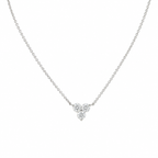 14K White Gold 1.13 CT Clarity-Enhanced Diamond Pendant Necklace IGJJ