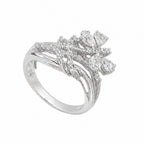 18K White Gold Diamond Ring – 0.90CT DR056 SET
