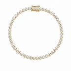 14K Yellow Gold Bezel Set Diamond Tennis Bracelet 2.32 PJBR5587-018
