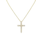 14K Yellow Gold Round Diamond Cross Necklace – 2.20CT Diamonds DP113 IEJJ