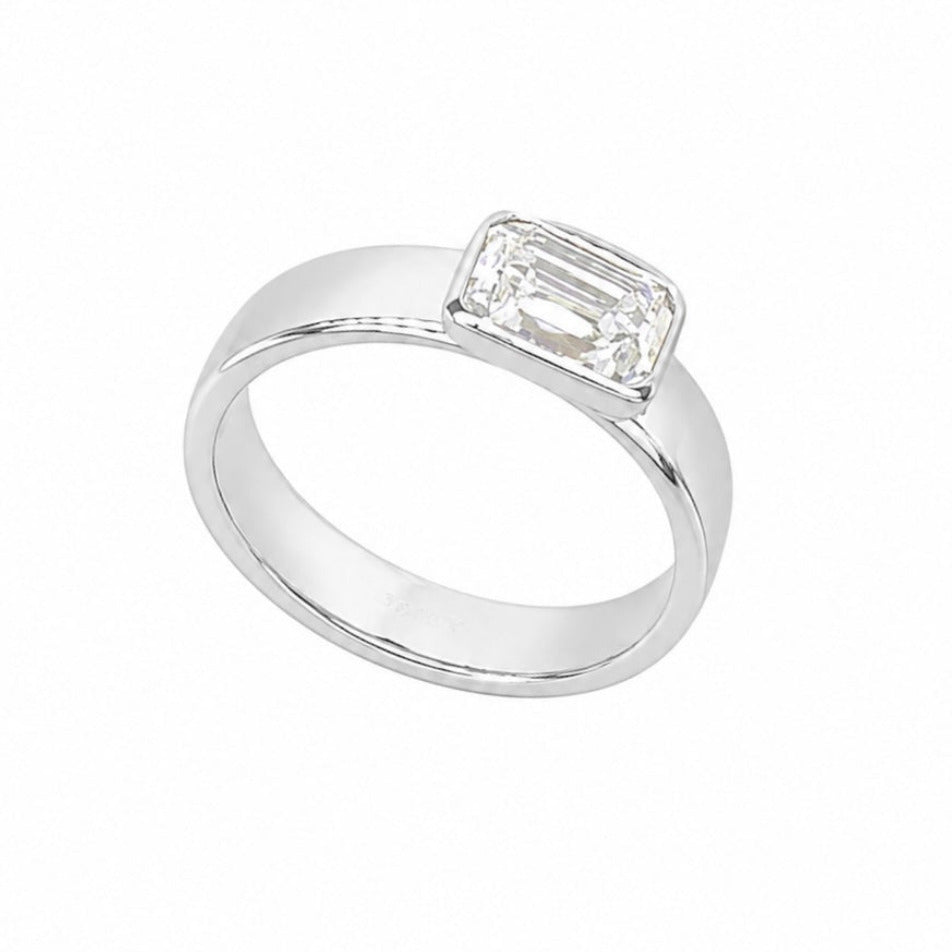 14K White Gold 1.73CT Lab Grown Diamond Band Ring DR055 IIJJ