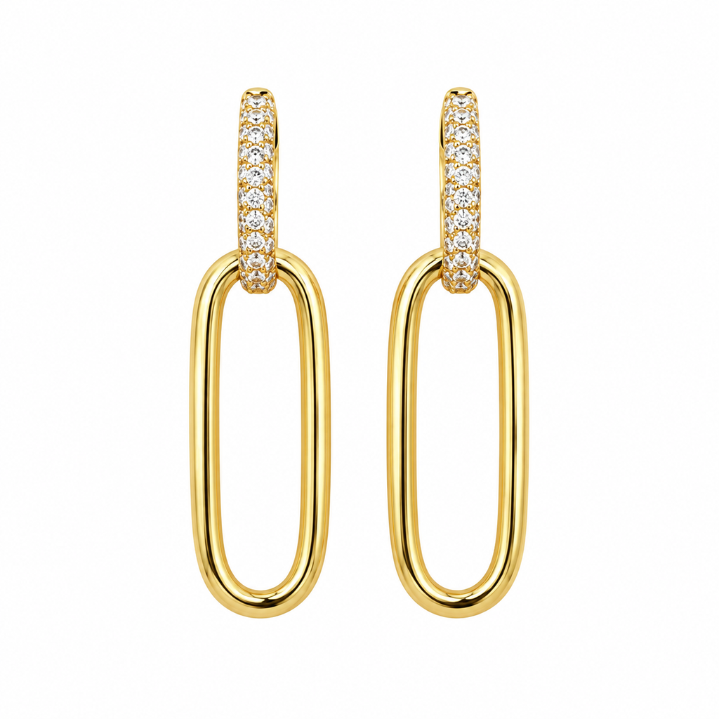 14K Yellow Gold Diamond Earrings – 0.92CT