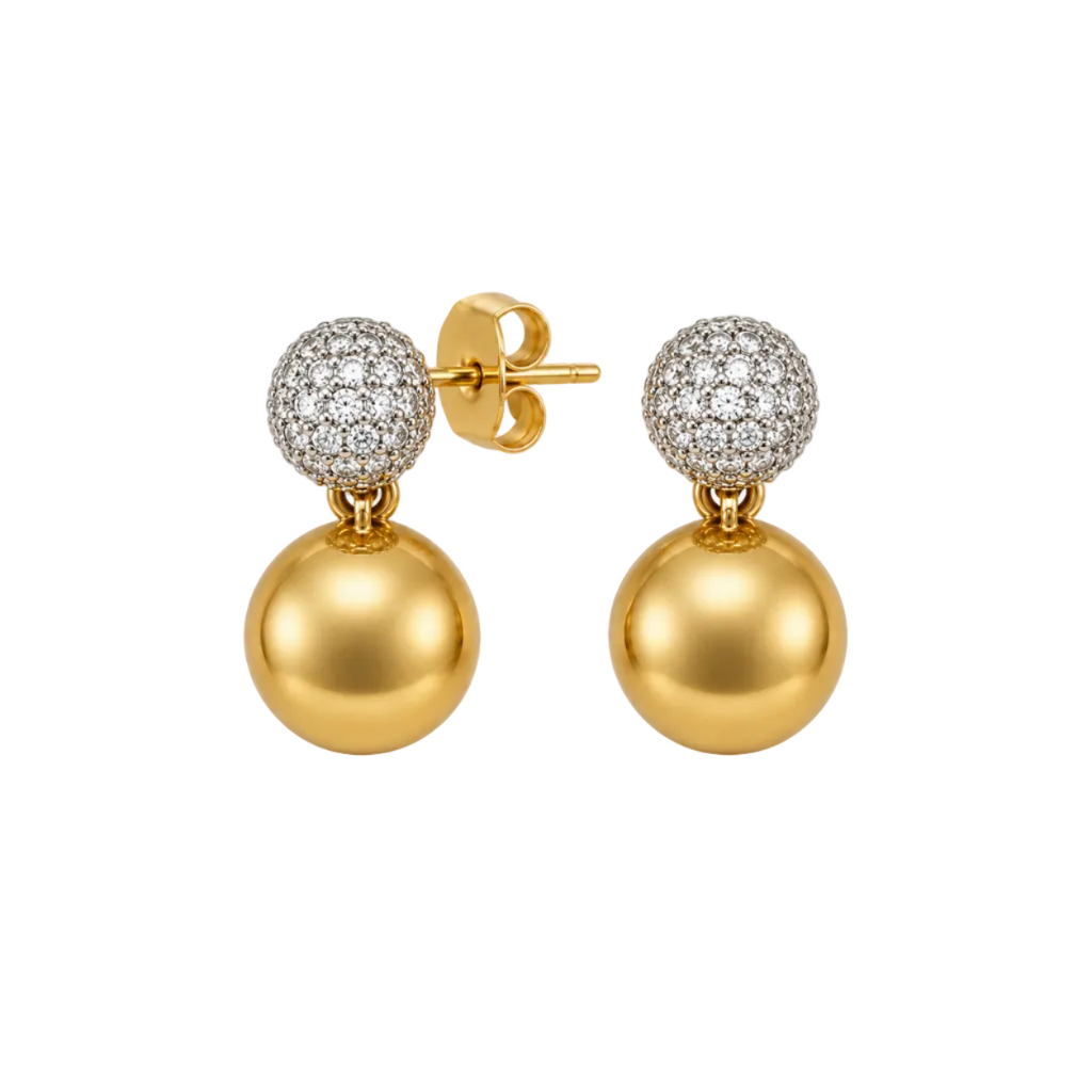 14K Two-Tone Gold 1.10 CT Diamond Earrings