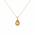 14K Yellow Gold Round Diamond Pendant Necklace – 0.40 CT TJJ