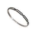 18K White Gold Black & White Diamond Bangle Bracelet – 2.25CT | DB0049 GGTJ