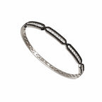 18K White Gold Black & White Diamond Bangle Bracelet – 2.25CT | DB0049 GGTJ