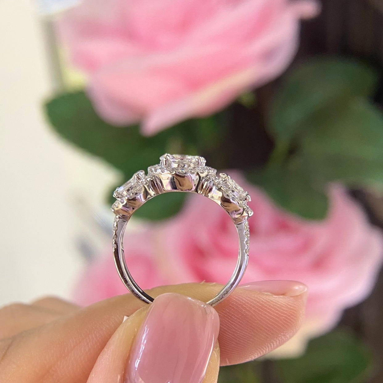 14K White Gold Diamond Ring – 1.42CT | DR058