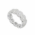 14K White Gold Diamond Band Ring 3.90CT Size 6 WB515 NJJJ