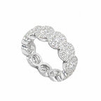 14K White Gold Diamond Band Ring 3.90CT Size 6 WB515 NJJJ