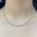 14K White Gold Diamond Tennis Necklace – 5.00CT G/SI1-SI2 | GNJJ