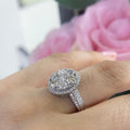 14K White Gold Natural Diamond Ring – 2.50CT G-H/VS | DR006 I,NJJ
