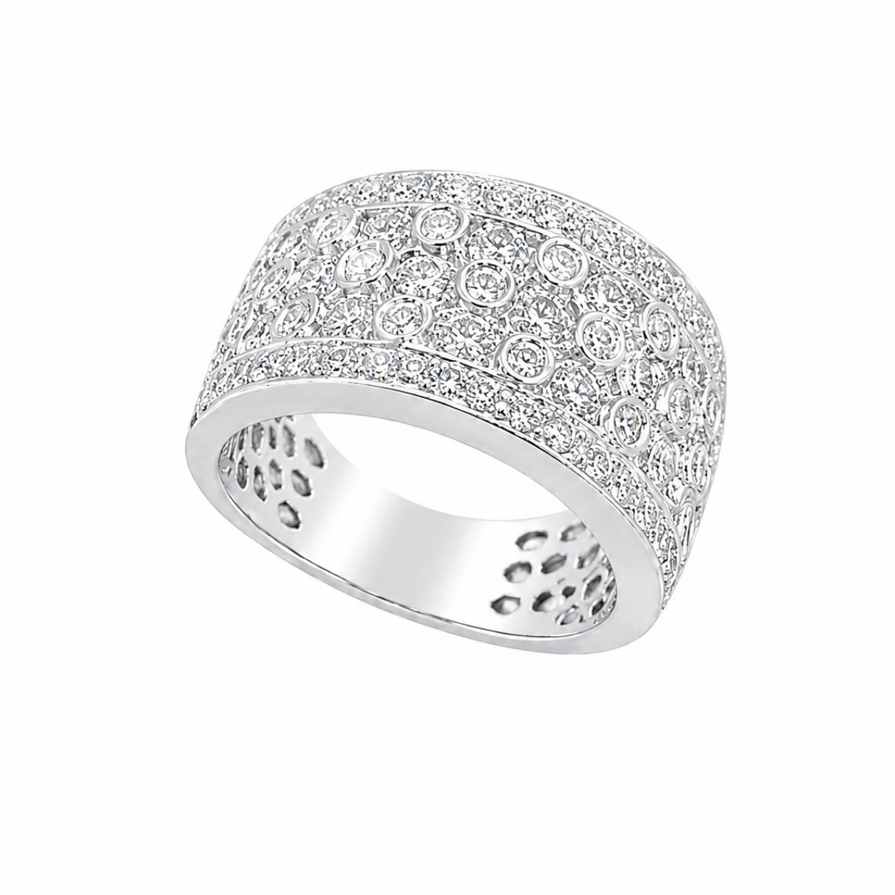18K White Gold 2.63CT Diamond Band WB209 GAJJ