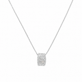 18K White Gold 1.40 CT Diamond Pendant Necklace – 18 Inch DP029 IIJJ
