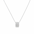 18K White Gold 1.40 CT Diamond Pendant Necklace – 18 Inch DP029 IIJJ