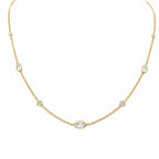 14K Yellow Gold 3.30 CT Diamond Necklace – 16” DN0032 GNJJ