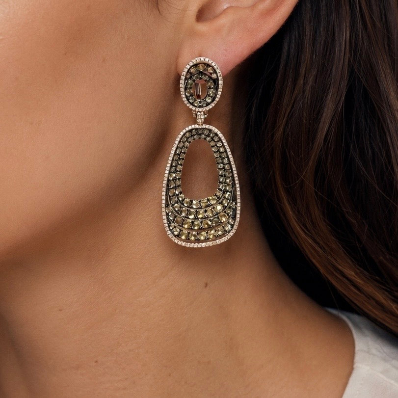 14K Rose Gold Diamonds Earrings DCE95444-1