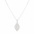18K White Gold Diamond Necklace – 0.96 CT Diamonds LZT ITJ