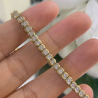 14K Yellow Gold Diamond Bracelet with 3.85CT Round Cut Diamonds DB027 GEJJ
