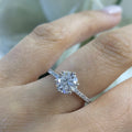 14K White Gold Lab-Grown Diamond Ring – 1.52CT Center / 0.35CT Side Diamonds G/VS1 | RDER197