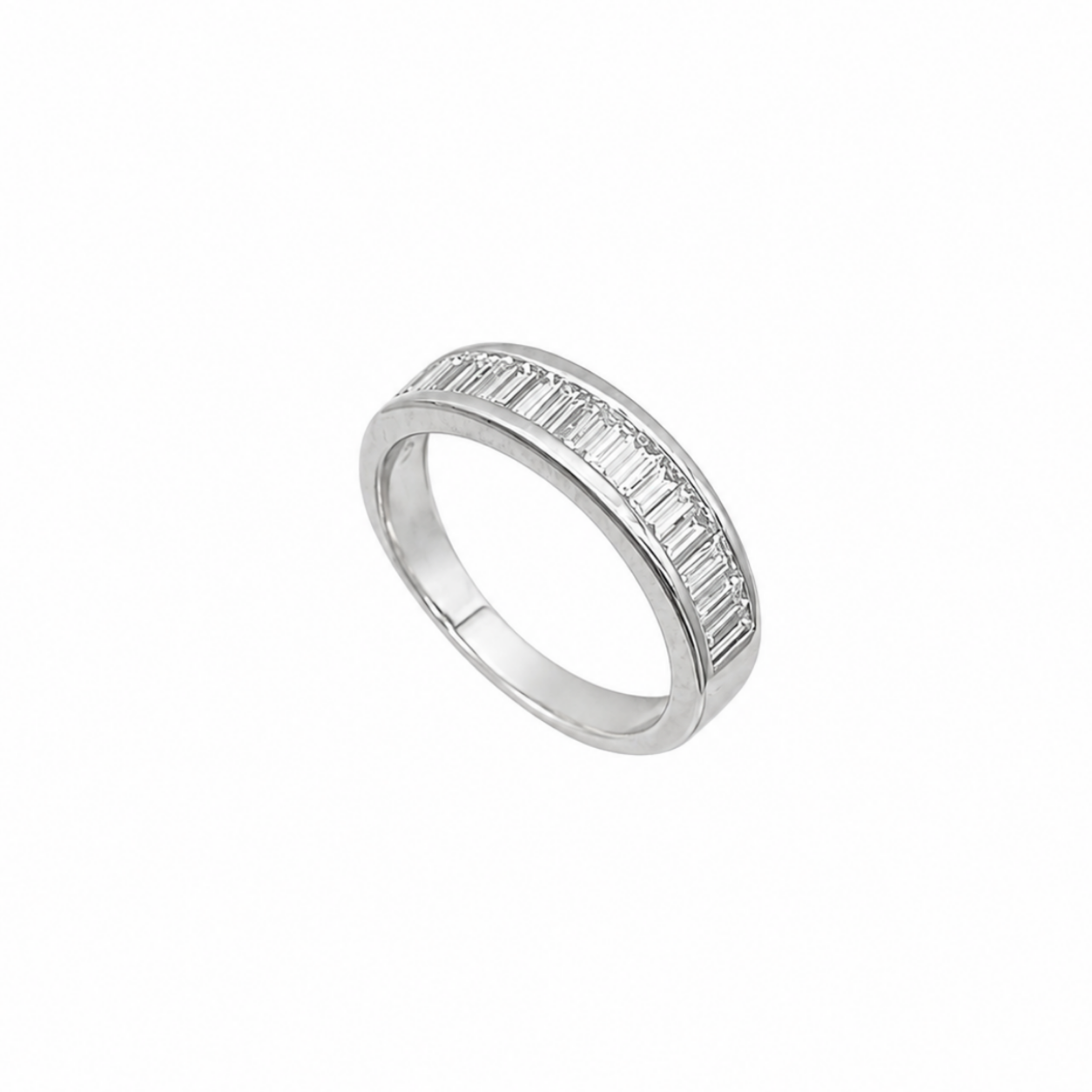 14K White Gold Men’s Baguette Diamond Band – 1.10CT WB162 LTJ