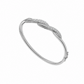 14K White Gold Diamond Bangle Bracelet – 0.75CT DBAN016 ETJ