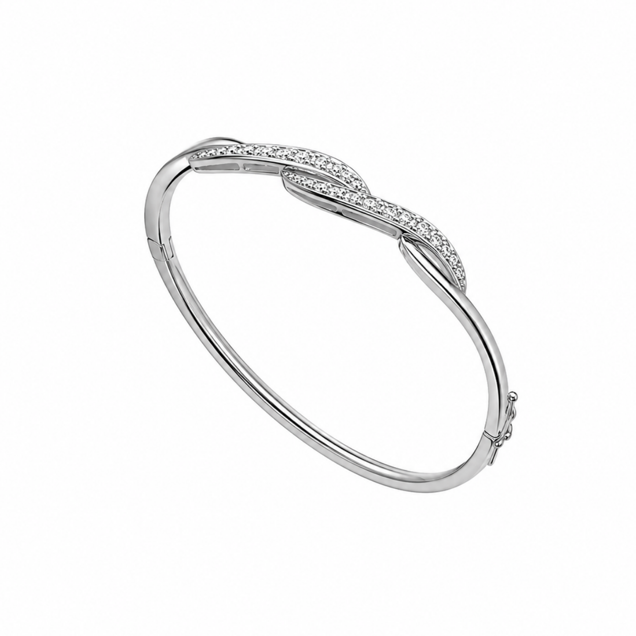 14K White Gold Diamond Bangle Bracelet – 0.75CT DBAN016 ETJ