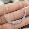 14K White Gold with 1.00ct in Diamonds Gorgeous Necklace as Moon style . DIER0145 N,TJJ