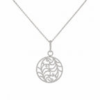 18K White Gold 2.16 CT Round Diamond Pendant Necklace DP105 IZJJ