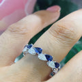 18K White Gold Ring with 2.24CT Sapphires & 1.87CT Diamonds | PJ39BS-1 NENT