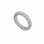 14K White Gold 3.17CT Round Diamond Eternity Band Ring WB035 ILJJ