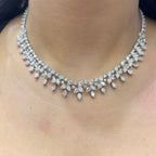 18K White Gold Diamond Necklace with 23.77ct natural Diamonds ,G color, VS2-SI1 Clarity. GA,TJJ