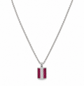 18K White Gold 3.73CT Natural Ruby & 0.08CT Diamond Pendant Necklace – 16” RDP02 EJJ