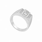 18K White Gold 1.90CT Lab Diamond Ring with 0.20CT Natural Diamond Accents DR012 GJJJ
