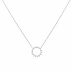 14K White Gold Circle of Love Diamond Necklace | 0.46 CT Round Diamonds | Adjustable 18 Inch KAN60610AWG
