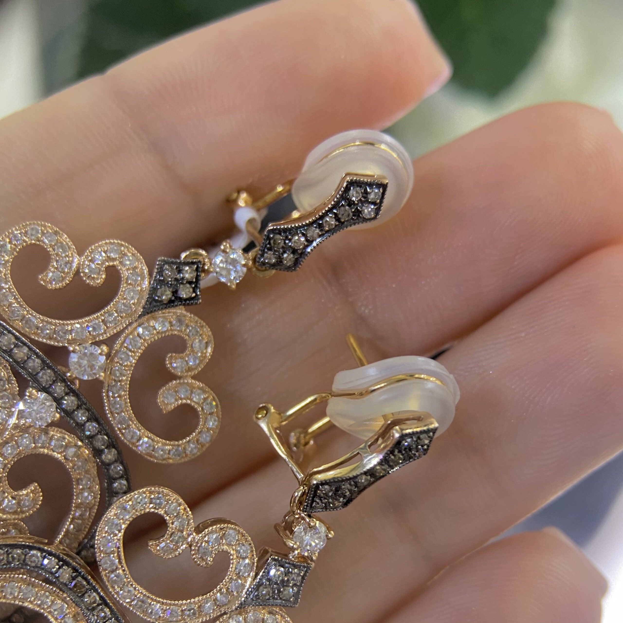 14K Rose Gold 3.36ct Diamonds Earrings DCE9342-2 GIJJ