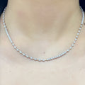 18K White gold 1.32ct natural Diamond Necklace G-SI1 DN060 INTJ