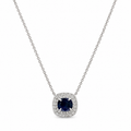 14K White Gold Pendant Necklace with 2.17ct Sapphires and 0.90ct Diamonds SDN022 ZEJ ISJJ