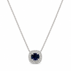 14K White Gold Pendant Necklace with 2.17ct Sapphires and 0.90ct Diamonds SDN022 ZEJ ISJJ