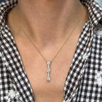 14K Yellow Gold Diamond Pendant Necklace – 2.20 CT Total Diamonds IIJJ