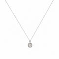 14K White Gold Diamond Pendant Necklace – 0.30 CT Total Diamonds GTJ