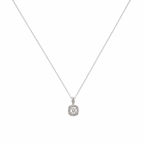 14K White Gold Diamond Pendant Necklace – 0.30 CT Total Diamonds GTJ