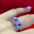 14K White Gold Pink Sapphire & Diamond Ring – 1.00CT Pink Sapphire / 0.40CT Diamonds | SDR045