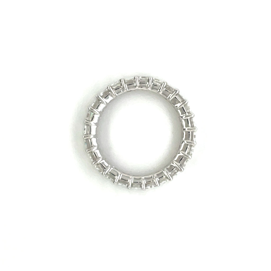 14K White Gold Emerald Cut Diamond Eternity Band – 4.00CT G/VS2 | WB037