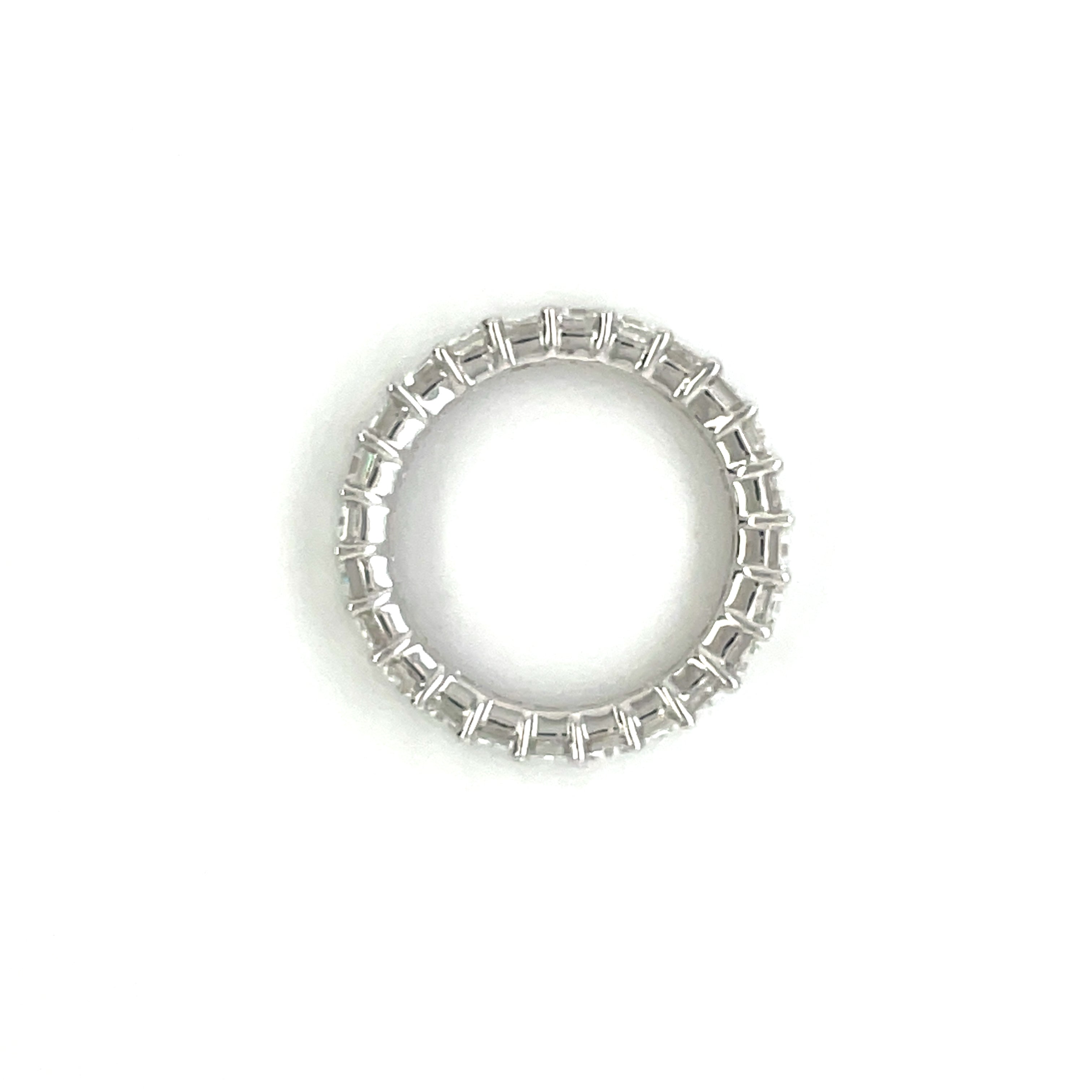 14K White Gold Emerald Cut Diamond Eternity Band – 4.00CT G/VS2 | WB037
